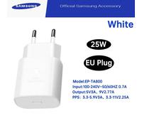 Pour Samsung ¿ Adaptateur De Chargeur D'origine 25w Usb C Pd,Chargeurs Rapides Galaxy A16 A26 A05 A05s A24 4g A54 A34 A23 A73 A33 A23 A52s Only 25w Charger25w Eu White