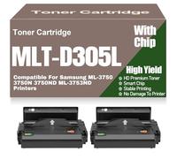 pour Samsung Cartouches de Toner Haute capacité MLT-D305L MLT-D305S pour Samsung ML-3750, 3750N, 3750ND, ML-3753ND Toner Haute capacité pour imprimantes, 15 000 Pages,MLT D305S-2PC