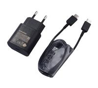 Pour Samsung chargeur d'origine 25w Type C, adaptateur de Charge Super rapide pour Galaxy A12 A13 A14 A23 F12 F14 A90 S10 5G Note 10 + câble EU Black Set