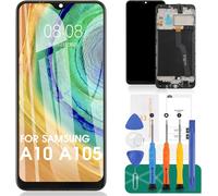 Pour Samsung Galaxy A10 Écran Lcd A10 Remplacement Écran A105 Affichage Tactile Digitizer Assemblée Sm-A105f,Sm-A105g,Sm-A105m Pièces De Réparation Kits Avec Cadre (Version Double Carte)