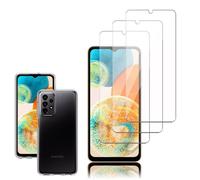 Pour Samsung Galaxy A23 5G 6.6"": Coque silicone gel UltraSlim - TRANSPARENT + 3x Films Verre Trempé