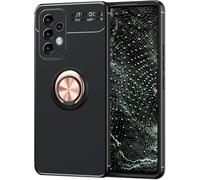 Pour Samsung Galaxy A33 - Ring Cover Matt Silikon Handy Protection Case Stand Function Rose Gold
