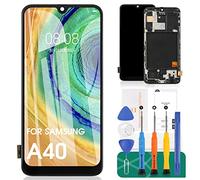 Pour Samsung Galaxy A40 Écran LCD pour Samsung A40 Écran de remplacement A405 LCD SM-A405F Écran tactile Digitizer Assemblée SM-A405FN, SM-A405FM, SM-A405S Kit de pièces de réparation (noir avec