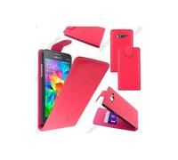 pour Samsung Galaxy Grand Prime SM-G530F SM-G530H - Housse Coque Etui Simili Cuir à Rabat vertical, Couleur Rose