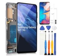 pour Samsung Galaxy S21 5G LCD Display, pour Galaxy S21 SM-G991 SM-G991B SM-G991U LCD Écran Tactile Digitazer Assembly Remplacement avec Réparation Kit (Noir avec Cadre, Pas pour SM-G990)