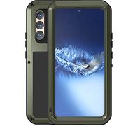 pour Samsung Galaxy S22 Plus 5G Coque, Love Mei Aluminium Métal + Silicone +Verre trempé étanche Antichoc Militaire Heavy Duty Robuste Couverture Housse Coque, pour Samsung Galaxy S22 Plus (Vert)