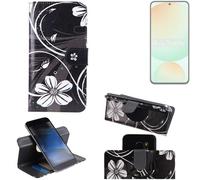 Pour Samsung Galaxy S24 FE Housse Étui Flip Cover Coque Portefeuille fleur Wall