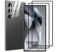 Pour Samsung Galaxy S24 Ultra 5G - Pack de 4 comprenant 2 Films Écran Verre Trempé et 2 Protections Caméra Objectif - NOVAGO