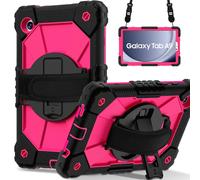 Pour Samsung Galaxy Tab A9 8.7 "Cas Sm-X110 X115 Silicone + Pc Enfants Tablet Cover Pour Tab A9 Sm-X110 Sm-X115 2023 8.7 Pouces Coque-A9 8.7inch 2023 X110-Balck Roserouge