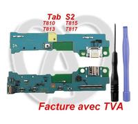 Pour Samsung Galaxy TAB S2 T810 T813 T815 T817 Nappe Platine Connecteur de Charge Alimentation USB + outils-France Tactile
