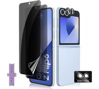 pour Samsung Galaxy Z Flip 6 5G Anti-Espion Protection ¿¿cran, 2+1 Pi¿¿ces TPU Anti-Spy Protecteurs d'¿¿cran + Cam¿¿ra Lentille Protecteur Film, HD Anti-Empreintes Sans Bulles Privacy TPU-Film