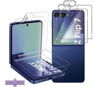 Pour Samsung Galaxy Z Flip 7 5g Verre Trempé, 2+2+2 Pièces Interne Tpu Protecteurs D'écran+ Retour Vitre Protection Écran+ Caméra Arrière Protecteur, Hd Anti-Rayures Film Pour Z Flip7 5g