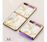 Pour Samsung Galaxy Z Flip pliable coque de téléphone portable galvanisé peint pliage cas de téléphone A4