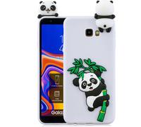 Pour Samsung J4 2018/J4 Plus Téléphone cas 3D Cartoon Panda Bambou téléphone mobile retour Shell anti-choc Smartphone Cover blanc