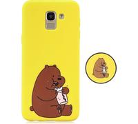 Pour Samsung J6 2018 anti-dérapant TPU boîtier anti-choc étui de protection avec support réglable 8