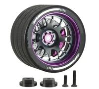 Pour Sanwa MT4 MT5 M12 M17 Pour Futaba 4px 7px Pour Flysky NB4 KO EX Next Wfly X9 Volant Métallique Pour Télécommande RC Jouets Crawlers Rc(Purple,A)