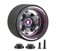 Pour Sanwa MT4 MT5 M12 M17 Pour Futaba 4px 7px Pour Flysky NB4 KO EX Next Wfly X9 Volant Métallique Pour Télécommande RC RC Crawlers Pièces(Purple,B)