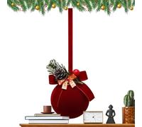 pour sapin de Noël, sphère de Noël velours classique, décoration suspendue anti-éclats avec effet neige pour maison, magasin, fête, festival, exposition saisonnière