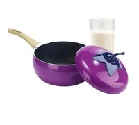 Pour sauces avec couvercle, cuisinière en forme de fruit, couvercle mijoté - Pour cuisinières à induction, plaques électriques, cuisson au lait, soupe