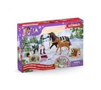 pour schleich Horse Club - Calendrier de l Avent Chevaux, Equitation - Figurines Animaux, Accessoires - Set Jouet Noel et Carte