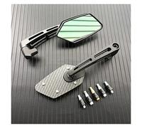 Pour Scooter E-Bike Noir Carbone Bleu Moto Rétroviseur Rotatif HD Vision Rétroviseurs Latéraux M8 M10 Guidon Rétroviseur(2)