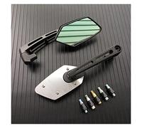 Pour Scooter E-Bike Noir Carbone Bleu Moto Rétroviseur Rotatif HD Vision Rétroviseurs Latéraux M8 M10 Guidon Rétroviseur(5)