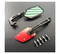 Pour Scooter E-Bike Noir Carbone Bleu Rouge Or Argent Moto Rétroviseur Rotatif HD Vision Rétroviseurs Latéraux 8mm 10mm(4)