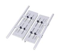 Pour SCX10 I II Pour TRX4 Pour Wrangler 1/10 2 Pièces En Alliage D'aluminium Pour Rock Sliders Marchepied Latéral Réglable Pièces De Mise À Niveau Voiture RC Crawler RC Pièces Rechange(Silver)