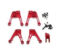 Pour SCX10 II 90046 90047 1/10 CNC Alliage D'aluminium Supports D'amortisseurs Pièces Accessoires Chenilles RC Mise À Niveau Remplacement Utilisation Pièces Voiture RC(Red)
