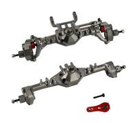 Pour SCX10 II VP Pour Element Pour Enduro GEN8 Pour RGT EX86100 1/10 Pièce Alliage D'aluminium CNC Accessoires Mise Niveau L'essieu Avant Arrière Modèles Essieu RC(Gray)