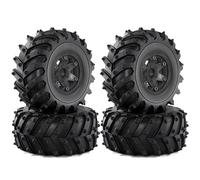 Pour SCX10 Pour Traxxas Pour HIMOTO Pour HSP Pour HPI Pour Tamiya Pour Kyosho 1/10 4 Pièces Roues Hexagonales 12Mm 128Mm Monster Truck Pour Buggy Pneus RC Pneus Roues(Black)