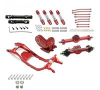 pour SCX30 RC Voiture Ensemble Sept Pièces en Alliage D'aluminium Amortisseur d'arbre Transmission Levier Boîte Vitesses Cadre D'essieu Avant Arrière Jouets RC