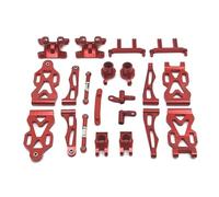 Pour SCY 16101 16102 16106 16201 Pour JJRC Q130A Q130B Q117 1/16 Kit Coupelles Direction Avant Arrière Métal Voiture Radiocommandée RC Pièces De Voiture(Red)