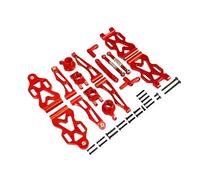 Pour SCY 16101 16102Pro 16103 Voiture RC Pièces Métalliques Mise À Niveau Accessoires Bras Suspension Alliage D'aluminium Volant Pour Siège Ensemble Coupelles Direction Bras Oscillant RC(Red)