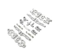 Pour SCY Pour JJRC 16101 16102 16103 16104 16106 16201 1/16 Métal Pour Bras Oscillant Coupelle De Direction Bielle Ensemble Pièces De Voiture Rc Remplacement Utilisation RC Coupelle Direction(Silver)