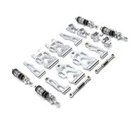 Pour SCY Pour JJRC 16101 Q130A Q130B 1/16 Voiture Bras Suspension En Métal RC, Mise À Niveau Coupelle Direction Moyeu Arrière Liaison Direction Amortisseur Amortisseur Spécial RC(Silver)