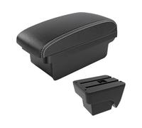 Pour SEAT Pour ARONA Accoudoir Voiture Boîte Rangement Multifonction Double Couche Avec Chargement USB Facile À Installer Coussin D'accoudoir Voiture(A3 Black White No Usb)