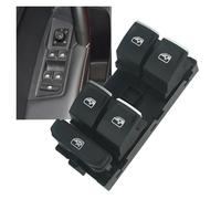 Pour SEAT Pour Leon 2013-2018 5G0959857 Lumière Rouge/blanche Fenêtre Électrique Bouton Commande Principal Interrupteur Interrupteur Vitre Électrique(ElectroplateRed)