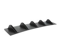 pour Seat pour Leon pour Cupra MK3 5F Arrière Shark Châssis Aileron Style Diffuseur Lèvre Courbé Double Couche 10 Ailettes Lèvre Pare-Chocs Arrière GFVFGNLNNA(Black)