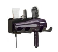 pour sèche-cheveux en plastique, sèche-cheveux | Organisateur d'outils de cheveux compacts avec conception sans perceuse, foehn mural pour stoc