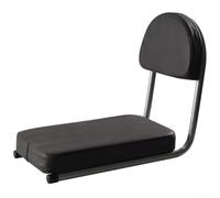 Pour selle arrière avec dossier, siège en éponge extensible pour vélo et montagne, tapis de passager en cuir antidérapant, support en acier à haute teneur en carbone, pour adulte (noir)