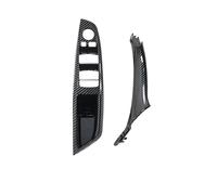 Pour Série 5 F10 F11 F18 520i 523i 525i 528i 535i Ensemble Poignées Traction Pour Accoudoir Porte Avant Intérieure Interior Garniture Cadre(Carbonfiber LHD 2PCS)