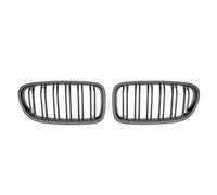 Pour Série 5 Pour F10 Pour F11 Pour F18 2010-2017 528i 535i Pare-chocs Avant Grilles À Double Lamelles Grilles Course Supérieures Avant Grille Phares Antibrouillard(Double-Matte Black)