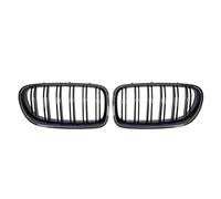 Pour Série 5 Pour F10 Pour F11 Pour F18 2010-2017 528i 535i Pare-chocs Avant Grilles À Double Lamelles Grilles Course Supérieures Avant Grille Phares Antibrouillard(Double-Carbon Look)