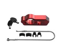 pour Serrure De Klaxon Poignée Moto 2 en 1 Frein Alliage D'aluminium Disques Frein Cadenas(Red)