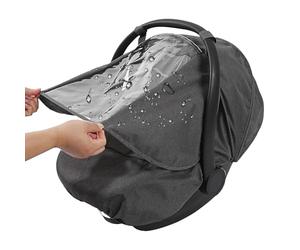 pour siège auto : étui isolé en polyester de 500 grammes, design à capuche en peluche robuste, accessoire de poussette toutes saisons, confortable par temps hostile | E
