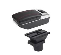 Pour Siège Pour Mii Voiture Boîte D’Accoudoir Console Boîte Rangement Porte Gobelet Accessoires Voiture Coffre rangement accoudoir(Une ligne rouge Pas d'USB)