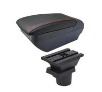 Pour Siège Pour Mii Voiture Boîte D’Accoudoir Console Boîte Rangement Porte Gobelet Accessoires Voiture Coffre rangement accoudoir(Ligne rouge F Pas d'USB)