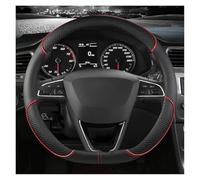 pour siège pour Toledo pour MII pour Arosa pour Exeo St Cuir Microfibre 38 cm moyeux de Volant antidérapants Couverture Voiture Housse de Volant(Red D Shape)