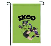 Pour SK8 The Infi-nity Drapeau de jardin décoratif, Drapeau de jardin Halloween citrouille double face, Déco pratique pour zone extérieure, français(A1,70 * 100cm)